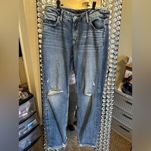 Silver Jeans Co. Distressed Blue Jeans